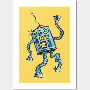 Boogie Down Bot the Dancing Robot Posters and Art